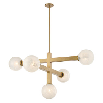 Narra Five Light Chandelier in Legacy Brass (7|2525-732)