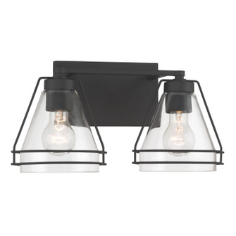 Lorenth Two Light Vanity in Dark Matte Black (7|17642-899)