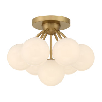 Lunara Seven Light Semi-Flush Mount in Legacy Brass (7|12077-732)