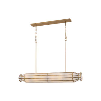 Jaxen Six Light Linear Chandelier in Legacy Brass (29|N5626-732)