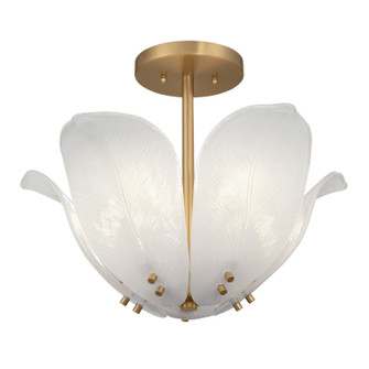 Orchid Five Light Semi-Flush Mount in Legacy Brass (29|N2214-732)