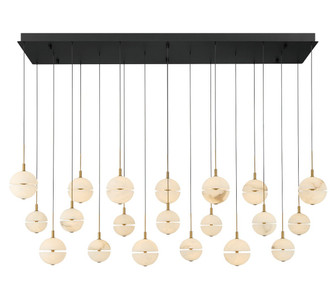 Corfu LED Chandelier in Black (541|12378-02)