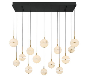Corfu LED Chandelier in Black (541|12377-02)