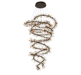 Pisa LED Chandelier in Black with gold accent (541|12328-043)