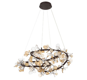 Pisa LED Chandelier in Black with gold accent (541|12327-043)