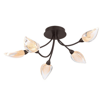 Modena LED Ceiling Mount in Black with gold accent (541|12309-043)