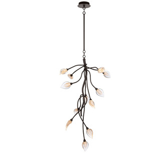 Modena LED Chandelier in Black with gold accent (541|12307-043)