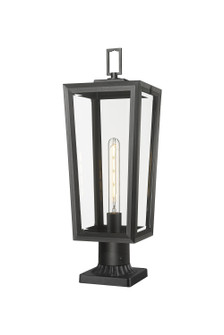 Madison One Light Outdoor Post Lantern in Matte Black (405|9952-1PLT-BK-23-CL)