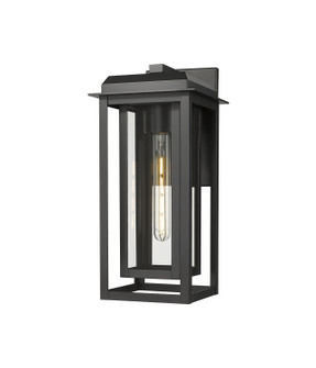 Mansfield One Light Wall Sconce in Matte Black (405|9951-1W-BK-16-CG-BK-CL)