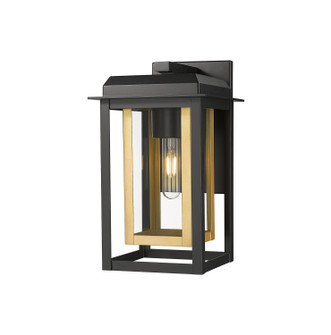 Mansfield One Light Wall Sconce in Matte Black (405|9951-1W-BK-13-CG-BR-CL)
