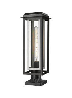 Mansfield One Light Outdoor Post Lantern in Matte Black (405|9951-1PLT-BK-20-CG-SV-CL)