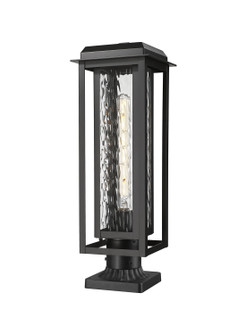 Mansfield One Light Outdoor Post Lantern in Matte Black (405|9951-1PLT-BK-20-CG-BK-WG)