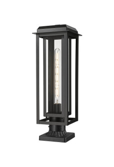 Mansfield One Light Outdoor Post Lantern in Matte Black (405|9951-1PLT-BK-20-CG-BK-CL)