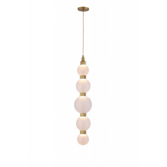 Zayna LED Pendant in Aged Brass (192|HF7960-AB-WHT)