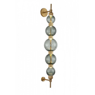 Zayna LED Wall Sconce in Aged Brass (192|HF7950-AB-GRN)