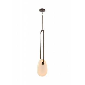 Palmea LED Pendant in Aged Brass (192|HF7122-AB-WHT)