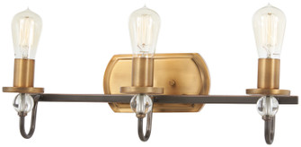 Safra Three Light Bath in Harvard Court Bronze w/Natural Brushed Brass (7|4723-113)