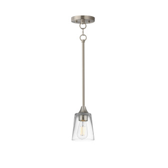 Hudson One Light Pendant in Satin Nickel (16|92880CLSN)