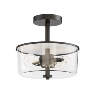 Fuller Two Light Semi Flush/Pendant Convertible in Black (16|5692CLBK)
