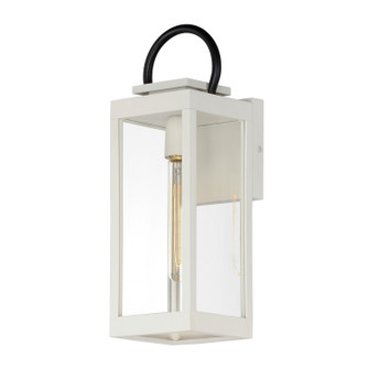 Nassau Vivex One Light Outdoor Wall Lantern in White / Black (16|30914CLWTBK)