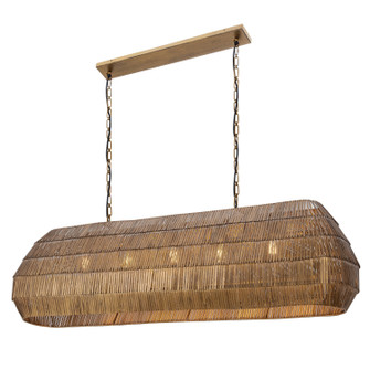 Gilda Five Light Linear Pendant in Antique Brass (16|29185AB)