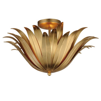 Firenze Three Light Semi Flush/Pendant Convertible in Gold Leaf (16|28710GL)