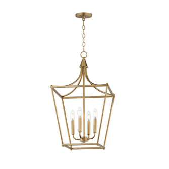 Clifton Four Light Pendant in Natural Aged Brass (16|25314NAB)
