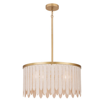 Marimba Four Light Pendant in Natural Aged Brass (16|22512WWTNAB)