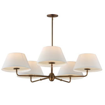 Dunbridge Five Light Chandelier in Weathered Brass (16|18415OFWBR)