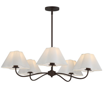 Saxon Five Light Chandelier in Oil Rubbed Bronze (16|18105WTOI)