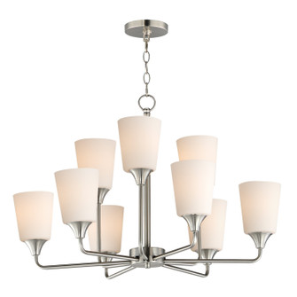 Hudson Nine Light Chandelier in Satin Nickel (16|12879SWSN)