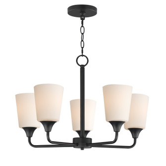 Hudson Five Light Chandelier in Black (16|12875SWBK)