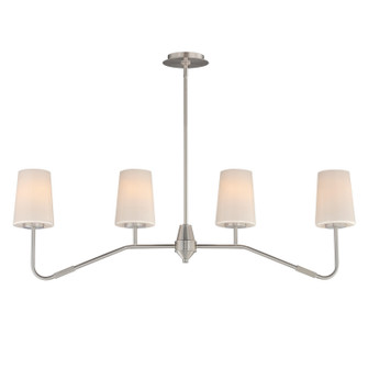 Durham Four Light Linear Chandelier in Satin Nickel (16|12697WTSN)