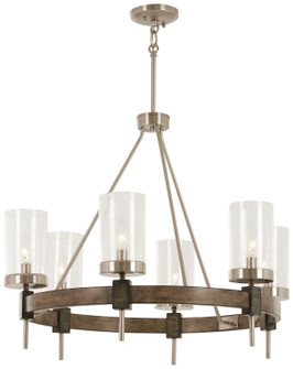 Bridlewood Six Light Chandelier in Stone Grey w/Brushed Niickel (7|4636-106)