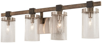 Bridlewood Four Light Bath in Stone Grey w/Brushed Nickel (7|4634-106)