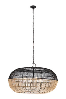 Downtown Urban Naturals Four Light Pendant in Matte Black (405|670-4P-BK-29NT)