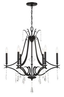 Laurel Estate Six Light Chandelier in Coal (7|4446-66A)