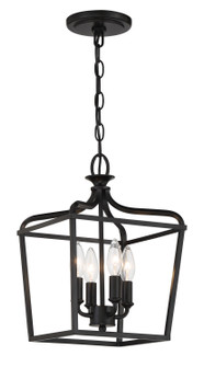 Laurel Estate Four Light Foyer/Semi Flush in Coal (7|4445-66A)