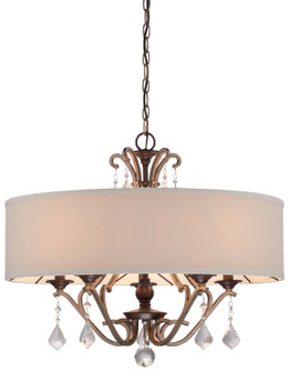 Gwendolyn Place Five Light Pendant in Dark Rubbed Sienna With Aged Silver (7|4355-593)