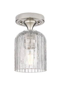 Downtown Urban One Light Flush Mount in Satin Nickel (405|434-1F-SN-G559-5CL)