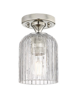 Downtown Urban One Light Flush Mount in Polished Nickel (405|434-1F-PN-G559-5CL)