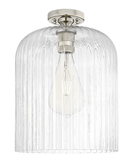 Downtown Urban One Light Flush Mount in Polished Nickel (405|434-1F-PN-G559-12CL)
