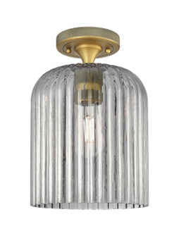 Downtown Urban One Light Flush Mount in Brushed Brass (405|434-1F-BB-G559-8SM)