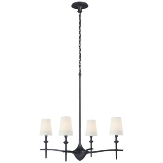 Pippa Four Light Chandelier in Aged Iron (268|TOB 5736AI-L)