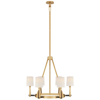 Alpha Six Light Chandelier in Hand-Rubbed Antique Brass and Bronze (268|TOB 5510HAB/BZ-L)