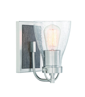 Garrison One Light Bath in Brush Nickel w/Shale Wood (7|3341-098)