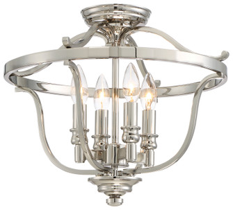 Audrey's Point Four Light Semi Flush Mount in Polished Nickel (7|3296-613)