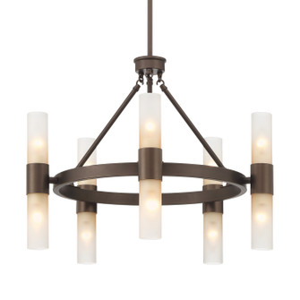 Lyssna Cirkel Ten Light Chandelier in Modern Bronze (62|5803-10 MDB-EBO)