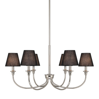Cambria Six Light Chandelier in Polished Nickel (62|1622-6 PN-EHB)