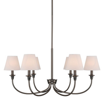 Cambria Six Light Chandelier in Oil Rubbed Bronze (62|1622-6 ORB-EHW)
